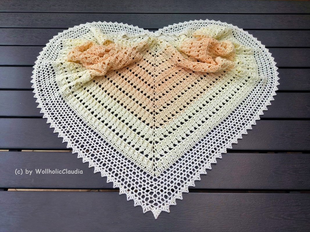 Häkelanleitung Tuch "Wendolin" - 2 Varianten - dreieckig + asymmetrisch