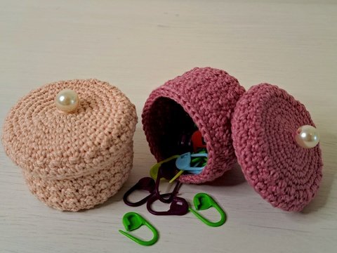 Körbchen/ Dosen häkeln - mit Deckel - Häkelanleitung PDF