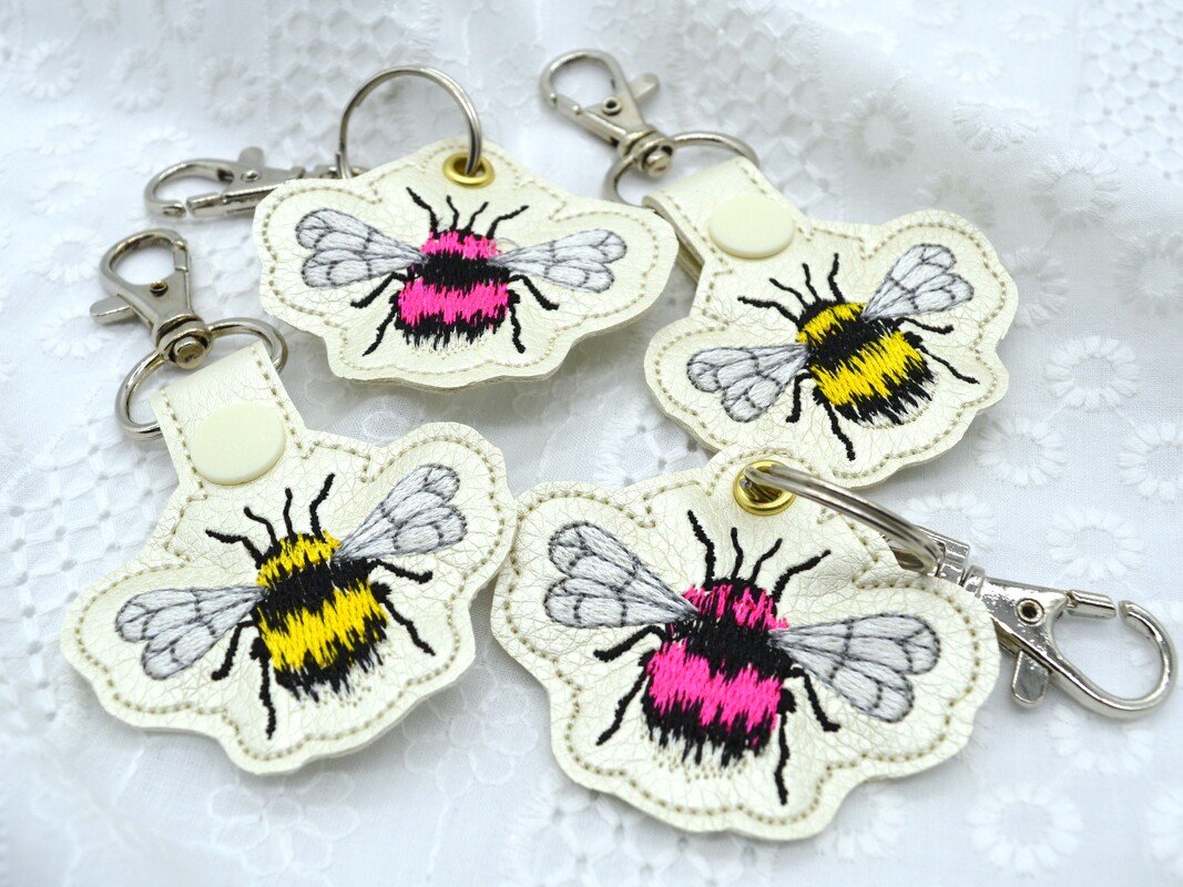 Stickdatei Hummel Biene Schlüsselanhänger