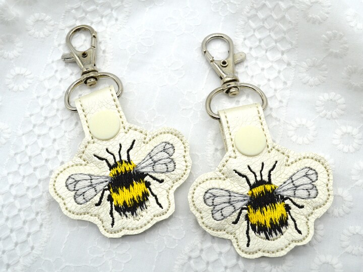Stickdatei Hummel Biene Schlüsselanhänger