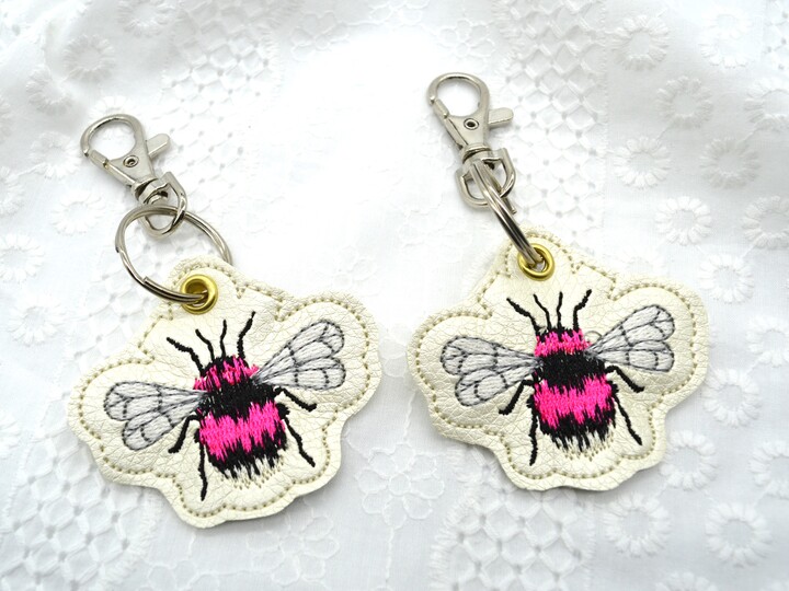 Stickdatei Hummel Biene Schlüsselanhänger