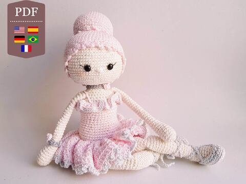 Häkelanleitung, Die Ballerina Amy, Amigurumi-Puppe