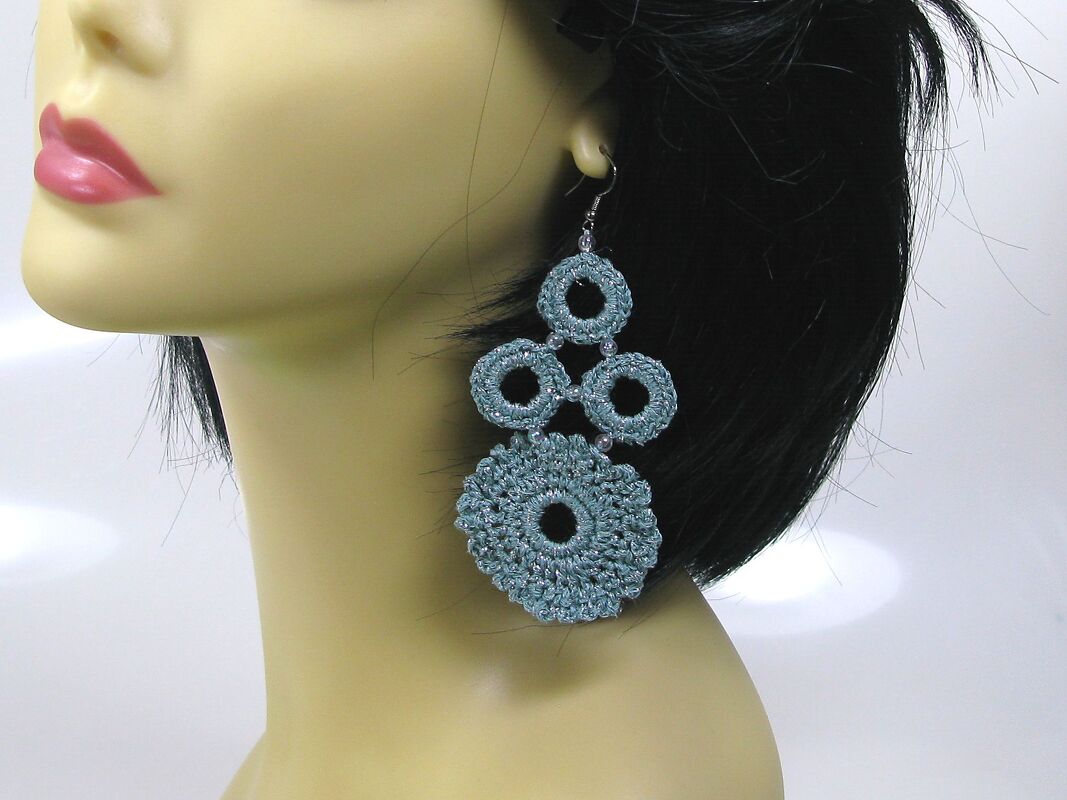 Ohrringe Glamour Häkelanleitung - Bild 4