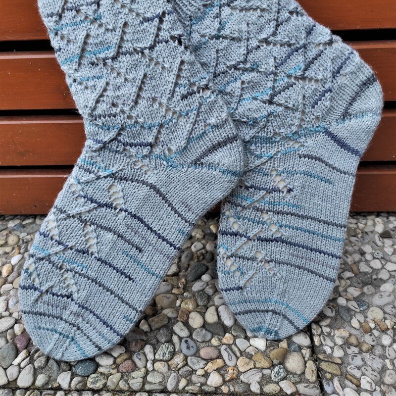 Damensocken mit Lochmusterzacken in Gr. 40 - Bild 6