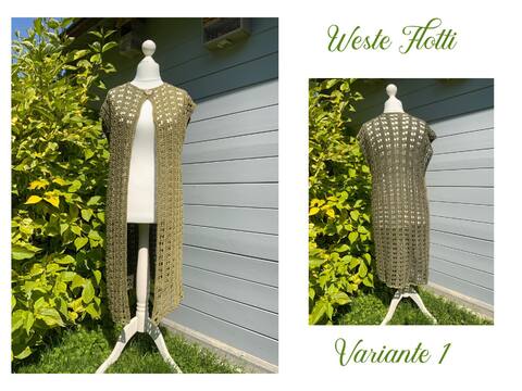 Häkelanleitung Weste Flotti Variante 1