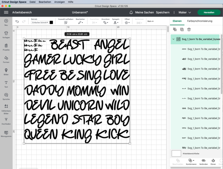 born to be Plotterdatei SVG DXF FCM