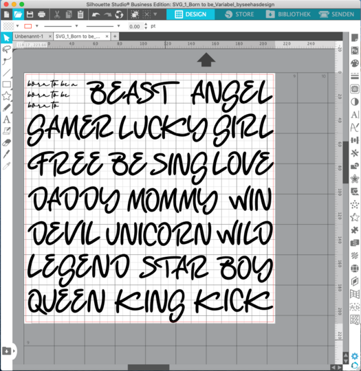 born to be Plotterdatei SVG DXF FCM