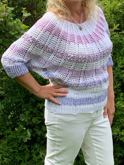 Häkelanleitung Fledermauspulli Törtchen