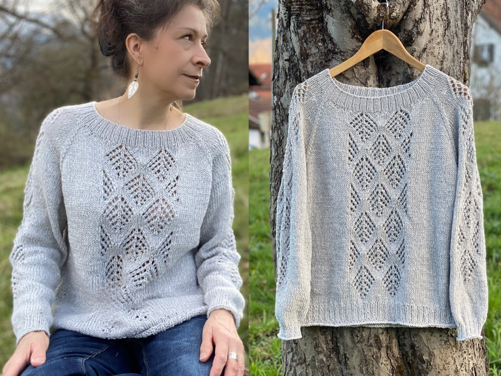 Raglan Pulli Stricken Nahtloser Sweater