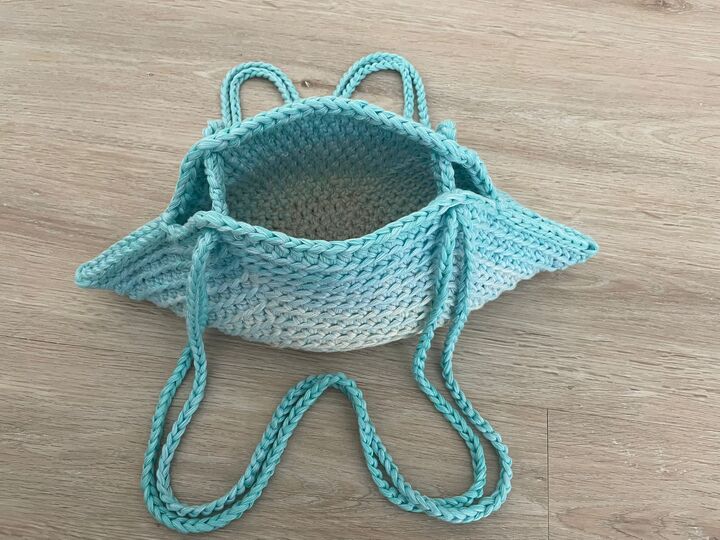 1-Bobbel-Muschel-Häkeltasche "Strandverliebt"