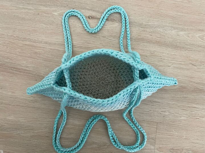 1-Bobbel-Muschel-Häkeltasche "Strandverliebt"