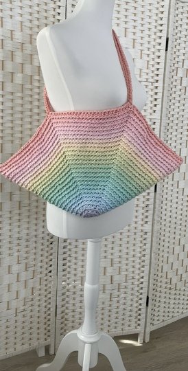 1-Bobbel-Muschel-Häkeltasche "Strandverliebt"