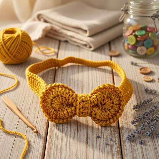 Crochet Bow Headband Pattern + Video Tutorial in English Only