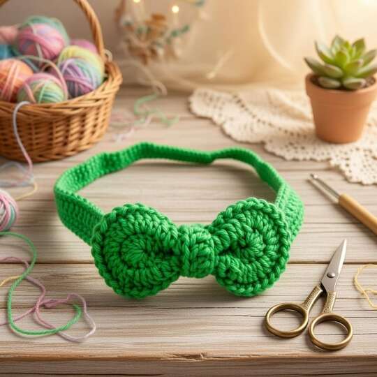 Crochet Bow Headband Pattern + Video Tutorial in English Only