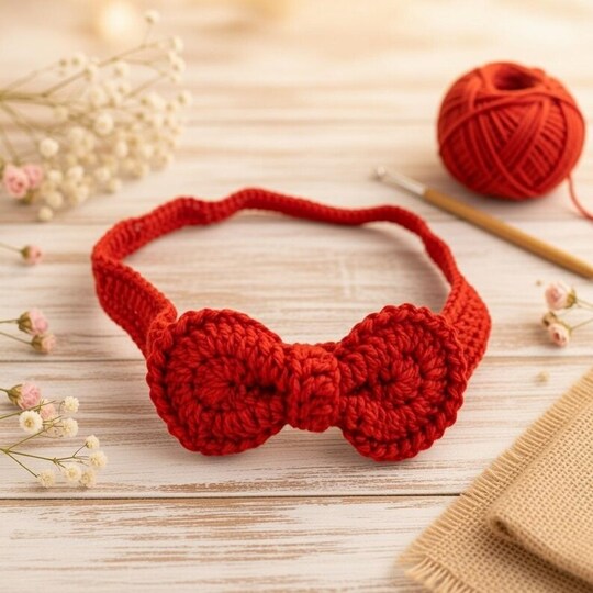 Crochet Bow Headband Pattern + Video Tutorial in English Only
