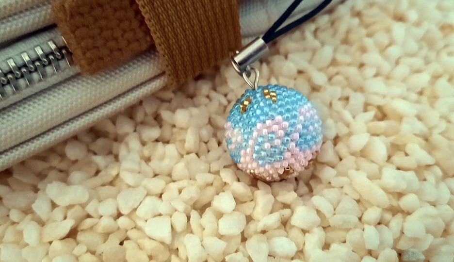 Perlen Häkel Kugel Waves