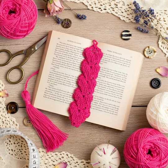 Crochet Heart Bookmark PDF + Video Tutorial (English Only)