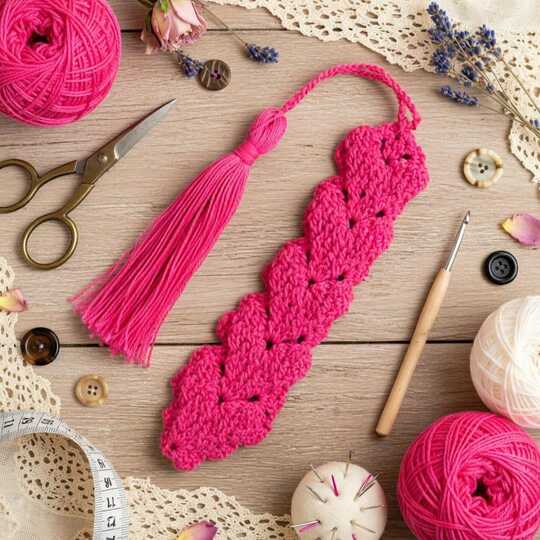 Crochet Heart Bookmark PDF + Video Tutorial (English Only)