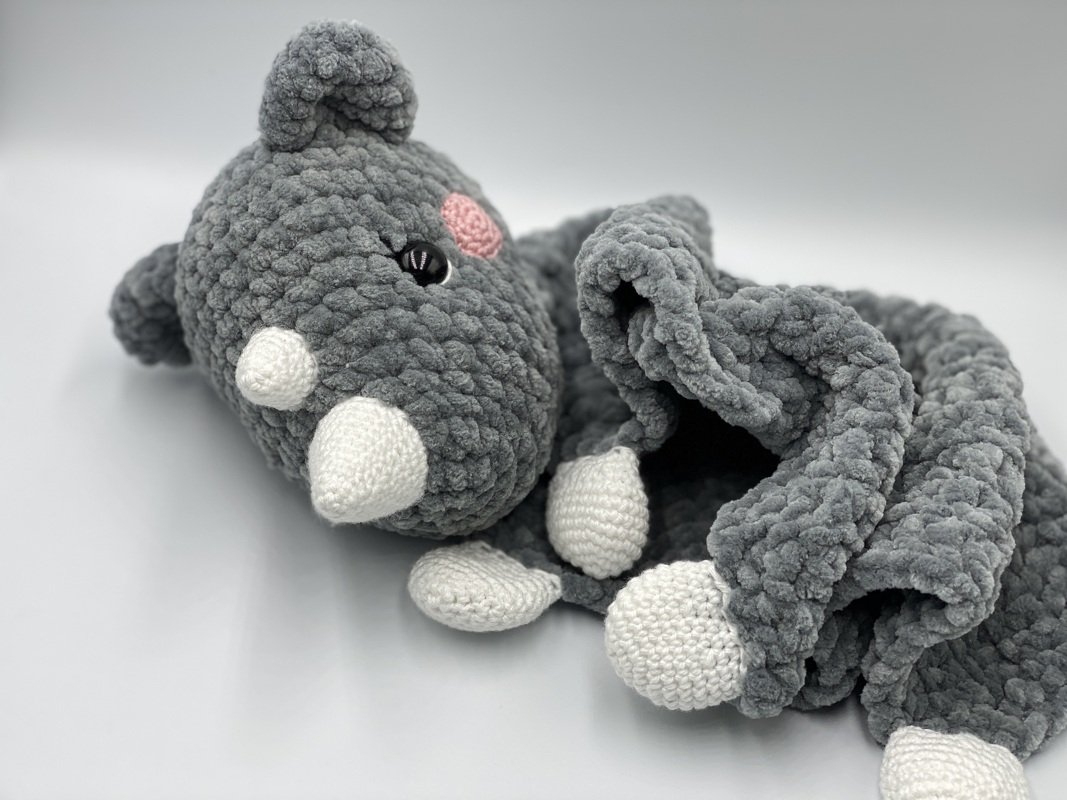 Crochet Pattern - Comforter / Lovey Rhino "Becka"
