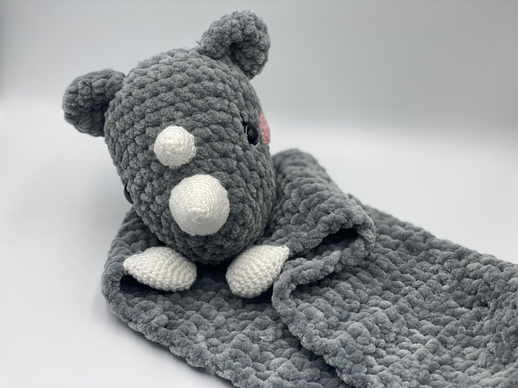Crochet Pattern - Comforter / Lovey Rhino "Becka" - Image 2
