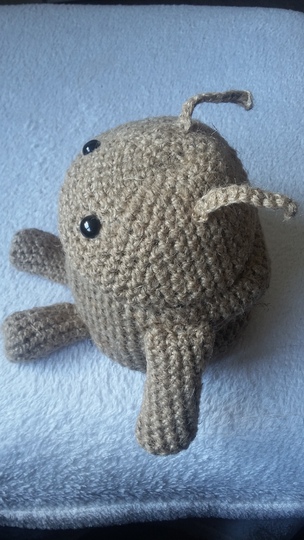 Häkelanleitung Korb mit Androidenkopf