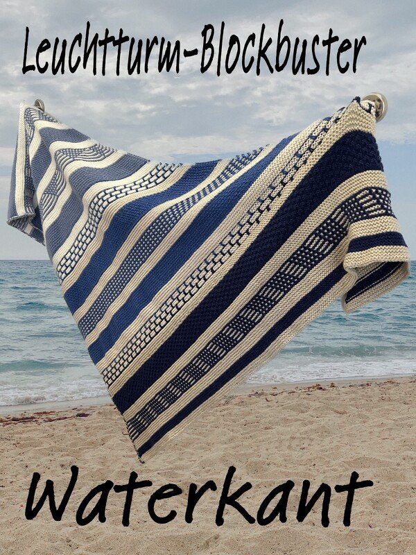 Waterkant - Dreiecktuch mit Hebemaschen - Strickanleitung - Bild 2