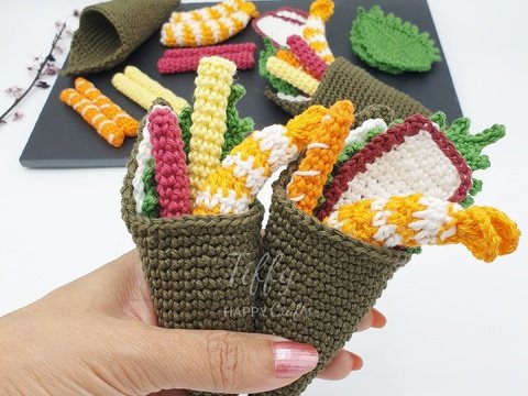 Temaki Sushi (Sushitüte) Häkelanleitung PDF