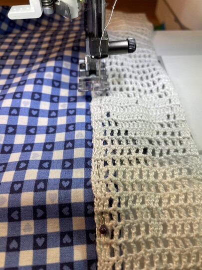 Häkelspitze für Gardine