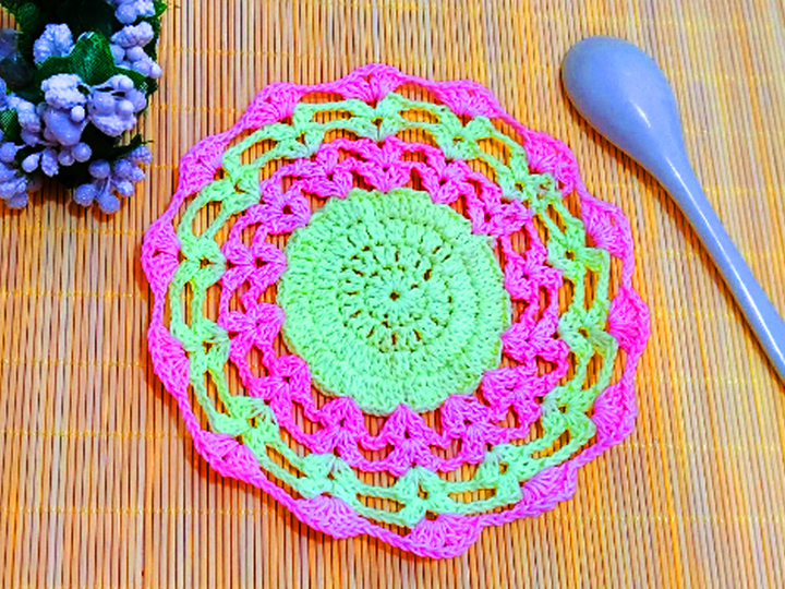 Häkelanleitung für runder Untersetzer