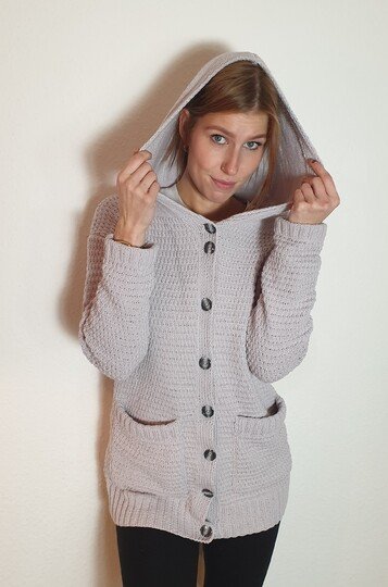 214 Strickanleitung Strickjacke Heidi