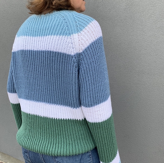 Strickanleitung Pullover Eila Größe 36 – 46, Damen