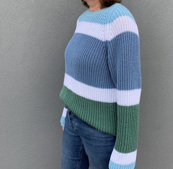 Strickanleitung Pullover Eila Größe 36 – 46, Damen