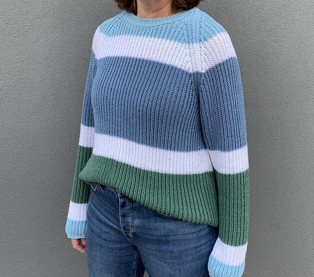 Strickanleitung Pullover Eila Größe 36 – 46, Damen