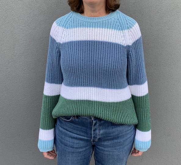 Strickanleitung Pullover Eila Größe 36 – 46, Damen