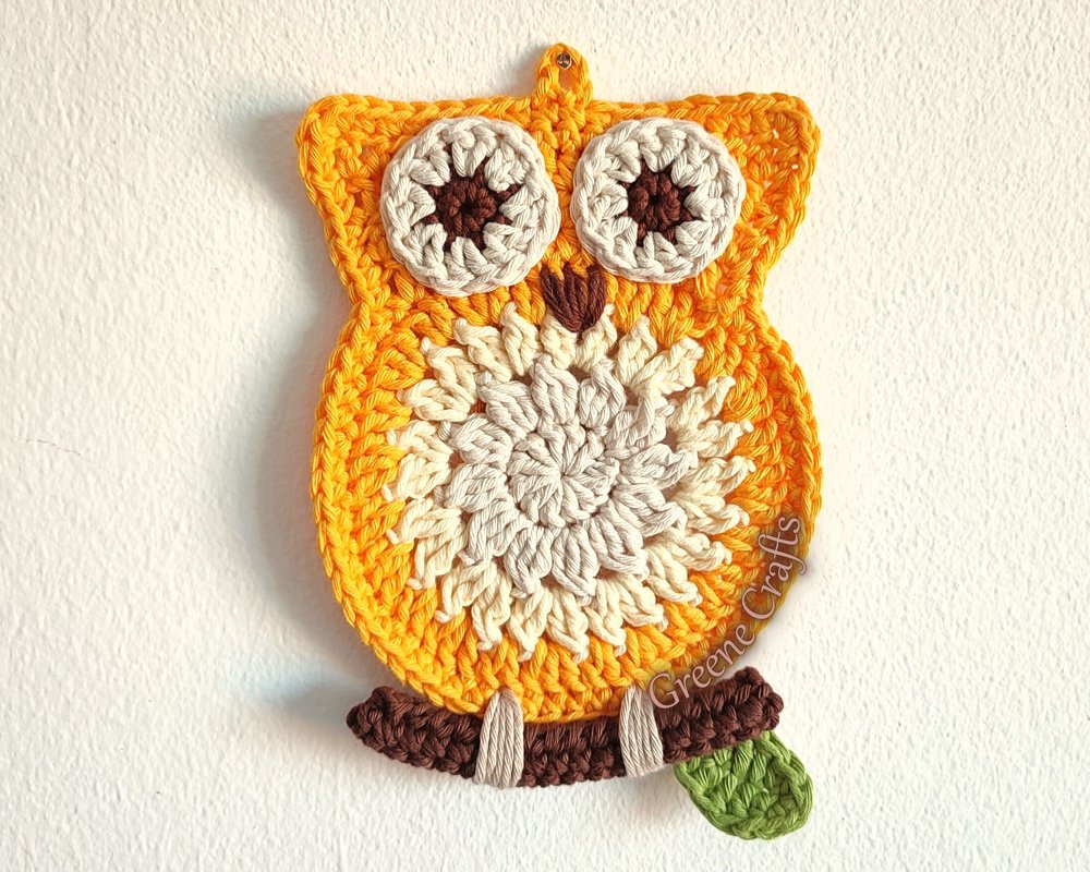 Wise Owl Wall Decor or Coaster - Crochet Pattern - Image 7