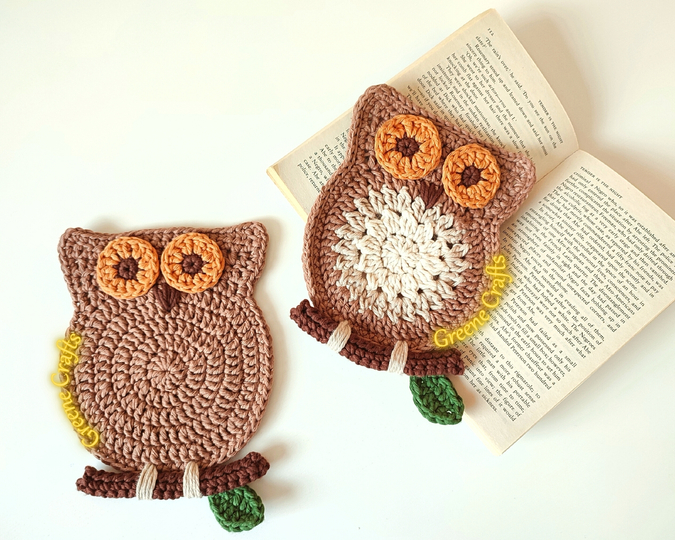 Wise Owl Coaster or Wall Decor - Beginner-Friendly Crochet Pattern