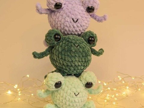 Frosch Amigurumi Häckeln Garn Spielzeug Kuscheltier