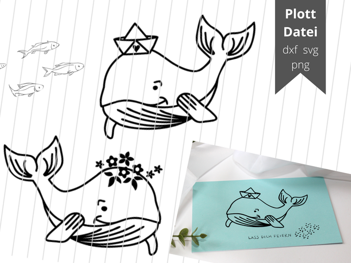 Plotterdatei Wal maritim