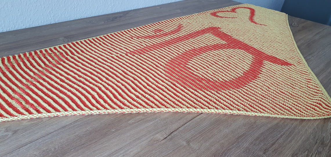 Sacral Chakra, Shadow Knitting, Illusion Knitting, Motif Shawl