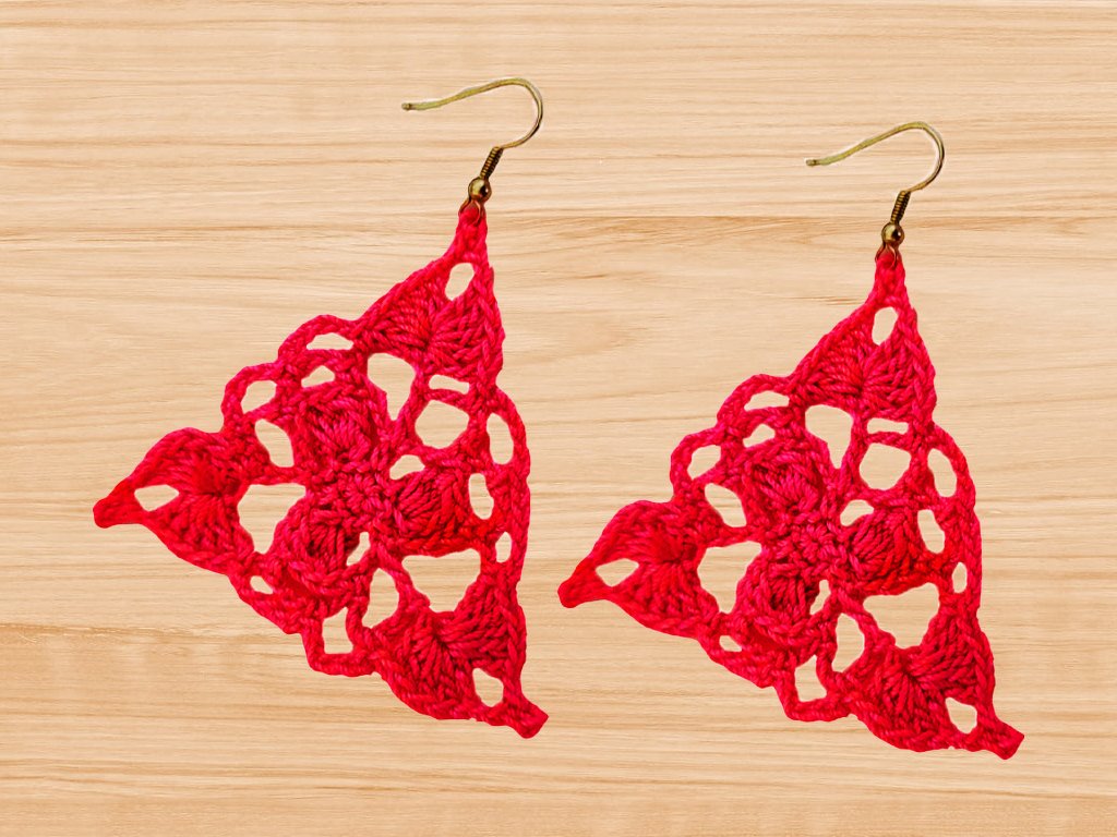 Crochet triangle earrings PDF pattern - Image 6