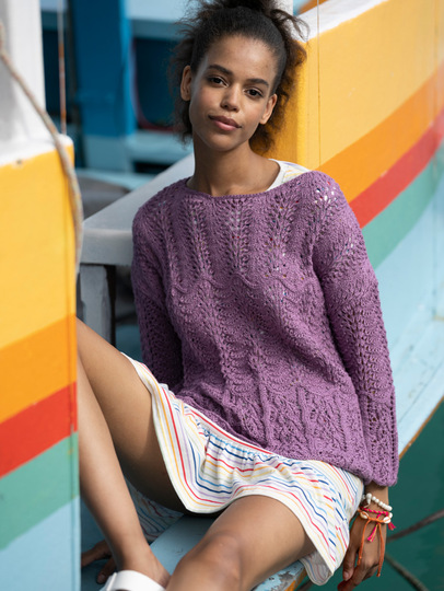 Mustermixpulli in Lavendel