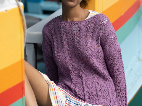 Mustermixpulli in Lavendel