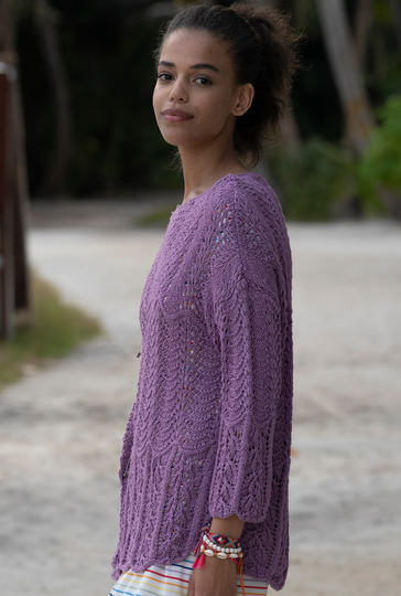 Mustermixpulli in Lavendel