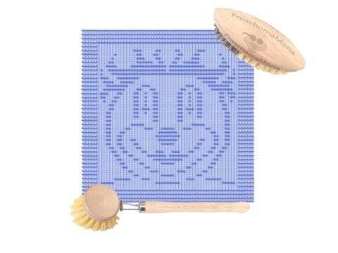 Motivtuch Deckchen „ Clown Harlekin “ Strickanleitung Spültücher stricken