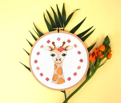Stickanleitung "Giraffe" Stickbild im Kreuzstich - Bild 7