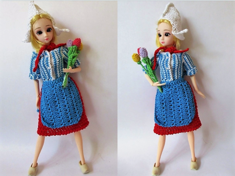 Häkelanleitung Puppenkleid Holländisches Meisje