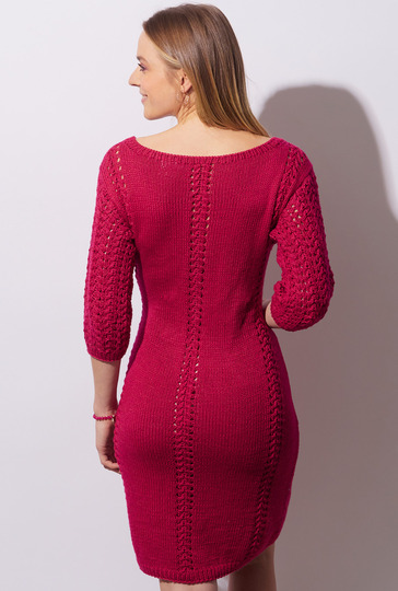 Kleid mit Cut-Out in Fuchsia