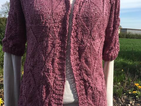 RVO-Ajour-Jacke "Blätterreigen" Größe S-XXXXXL und größer