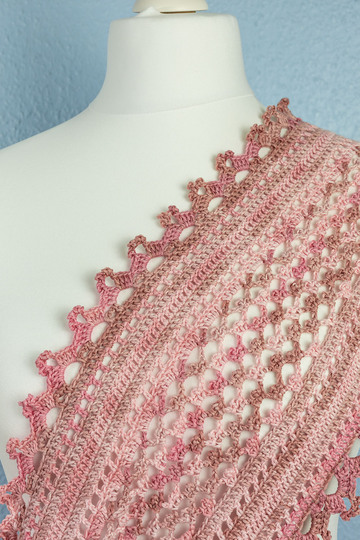 Sommer-Schal „Rosenfee“ - Häkelanleitung