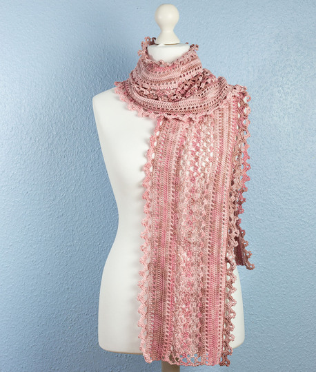 Sommer-Schal „Rosenfee“ - Häkelanleitung